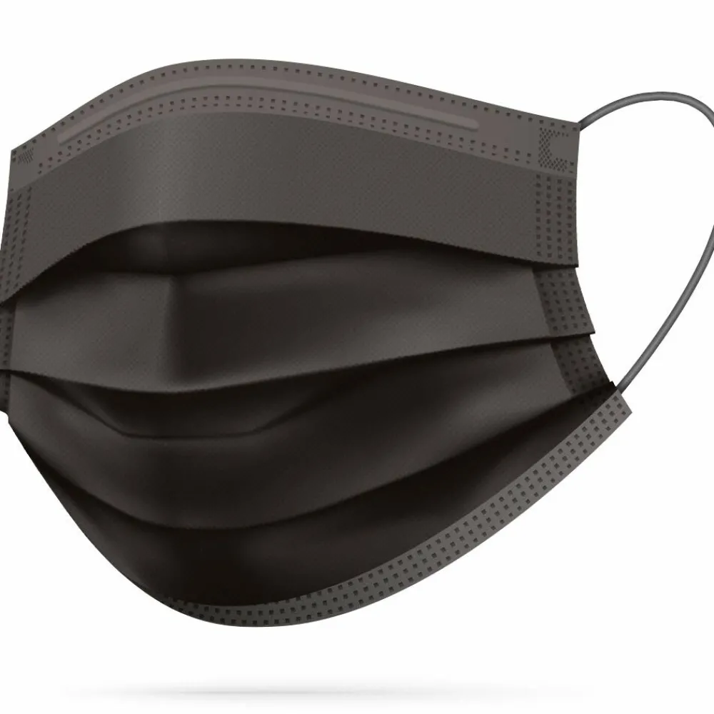 Mondkapjes Zwart 50 stuks^Fohwa Clearance