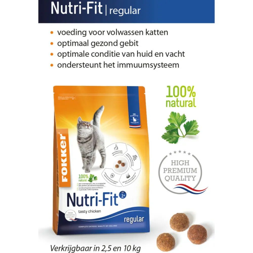 Kattenvoer<Fokker Cat Nutri Fit 10 + 2 kg