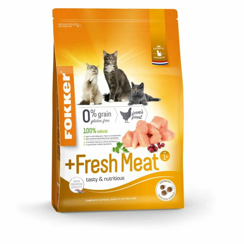 Kattenvoer<Fokker Fresh Meat Kattenvoer Verse Kip 2,5 kg