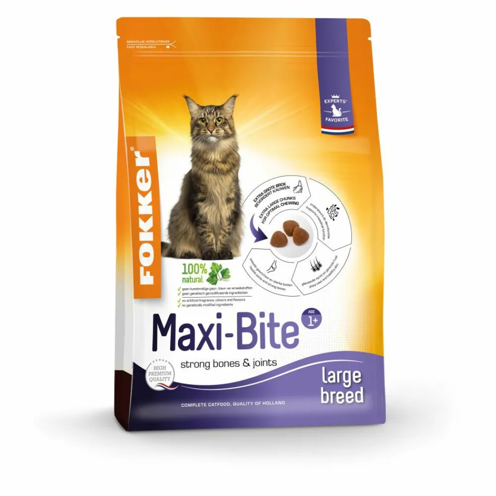 Kattenvoer<Fokker Maxi-Bite Kattenvoer Large Breed 2,5 kg