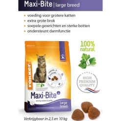 Kattenvoer<Fokker Maxi-Bite Kattenvoer Large Breed 10 kg