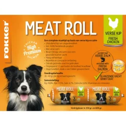 Hondenvoer<Fokker Meat Roll Hondenvoer Nat Kip - Zalm 800 gr