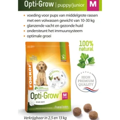 Hondenvoer<Fokker Opti-Grow Hondenvoer M 2,5 kg