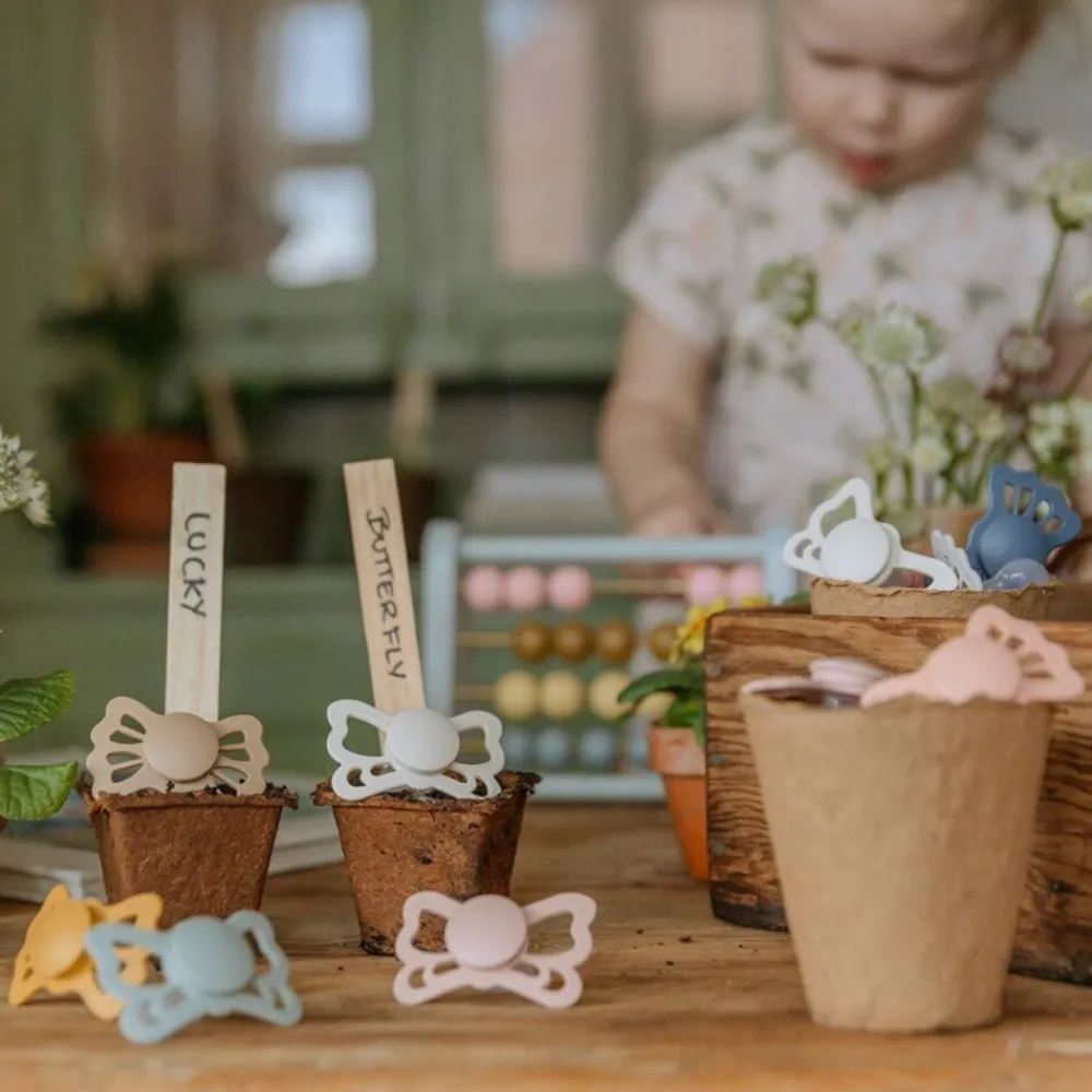 Flessen & Spenen<Frigg Fopspeen Butterfly maat 1 0-6 mnd Cream Sage 2 stuks