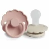 Flessen & Spenen<Frigg Fopspeen Daisy maat 1 0-6 mnd Blush Cream 2 stuks