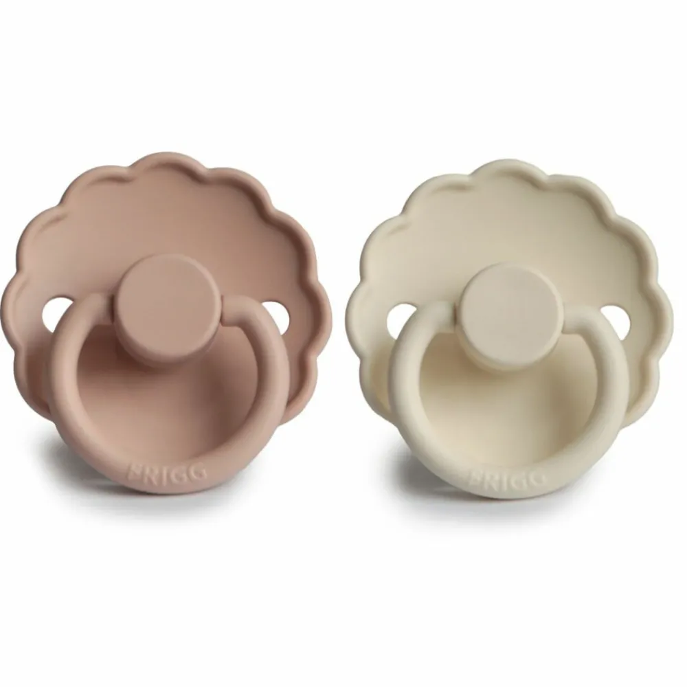 Flessen & Spenen<Frigg Fopspeen Daisy maat 1 0-6 mnd Blush Cream 2 stuks