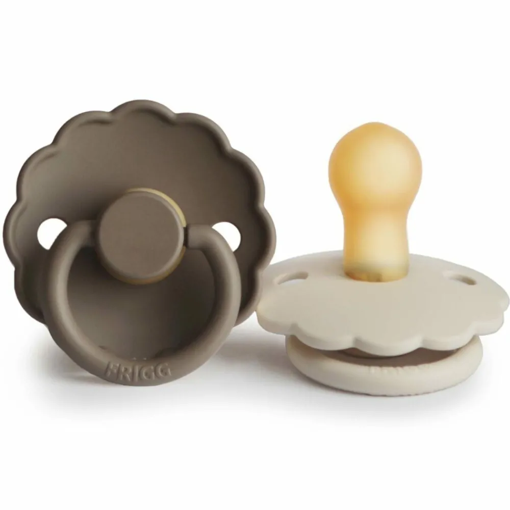 Flessen & Spenen<Frigg Fopspeen Daisy maat 1 0-6 mnd Croissant Portobello 2 stuks