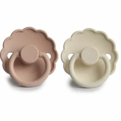 Outlet Fopspeen Daisy maat 2 6-18 mnd Blush Cream 2 stuks Flessen & Spenen