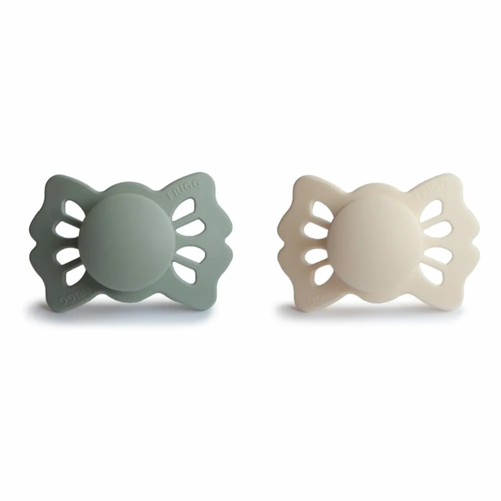 Clearance Fopspeen Lucky maat 1 0-6 mnd Cream Sage 2 stuks Flessen & Spenen