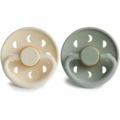 Flessen & Spenen<Frigg Fopspeen Moon maat 2 6-18 mnd Cream Sage 2 stuks
