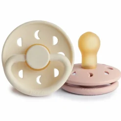 Online Fopspeen Moon maat 1 0-6 mnd Blush Cream 2 stuks Flessen & Spenen