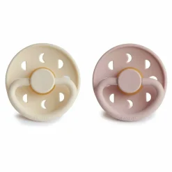 Online Fopspeen Moon maat 1 0-6 mnd Blush Cream 2 stuks Flessen & Spenen