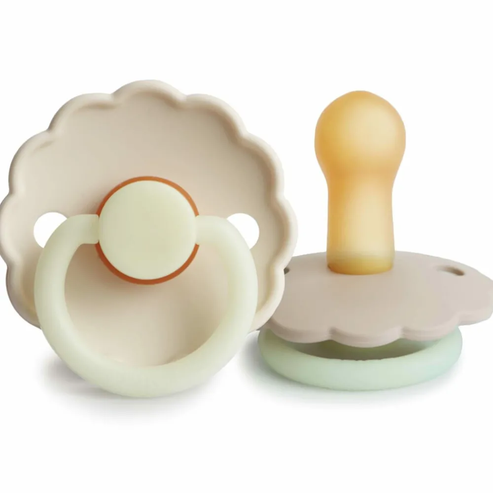 Flessen & Spenen<Frigg Fopspeen Night maat 2 6-18 mnd Croissant Cream 2 stuks