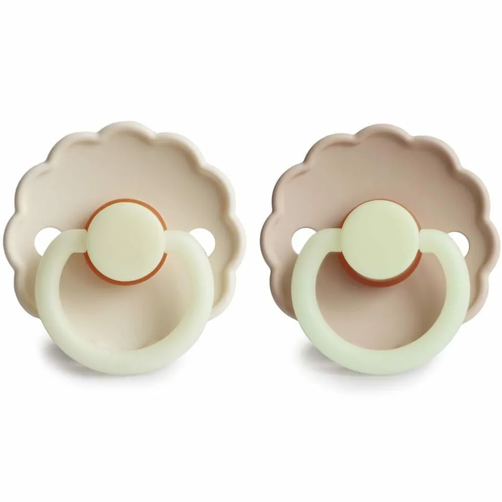 Flessen & Spenen<Frigg Fopspeen Night maat 2 6-18 mnd Croissant Cream 2 stuks