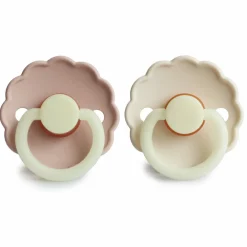 Fopspeen Night maat 2 6-18 mnd Cream Blush 2 stuks^Frigg