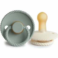 Fopspeen Rope maat 2 6-18 mnd Cream Sage 2 stuks^Frigg Discount