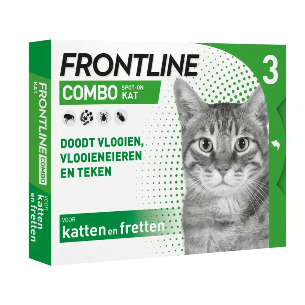 Combo Spot On Anti Vlooiendruppels Kat vanaf 1 kg 3 pipetten^Frontline New