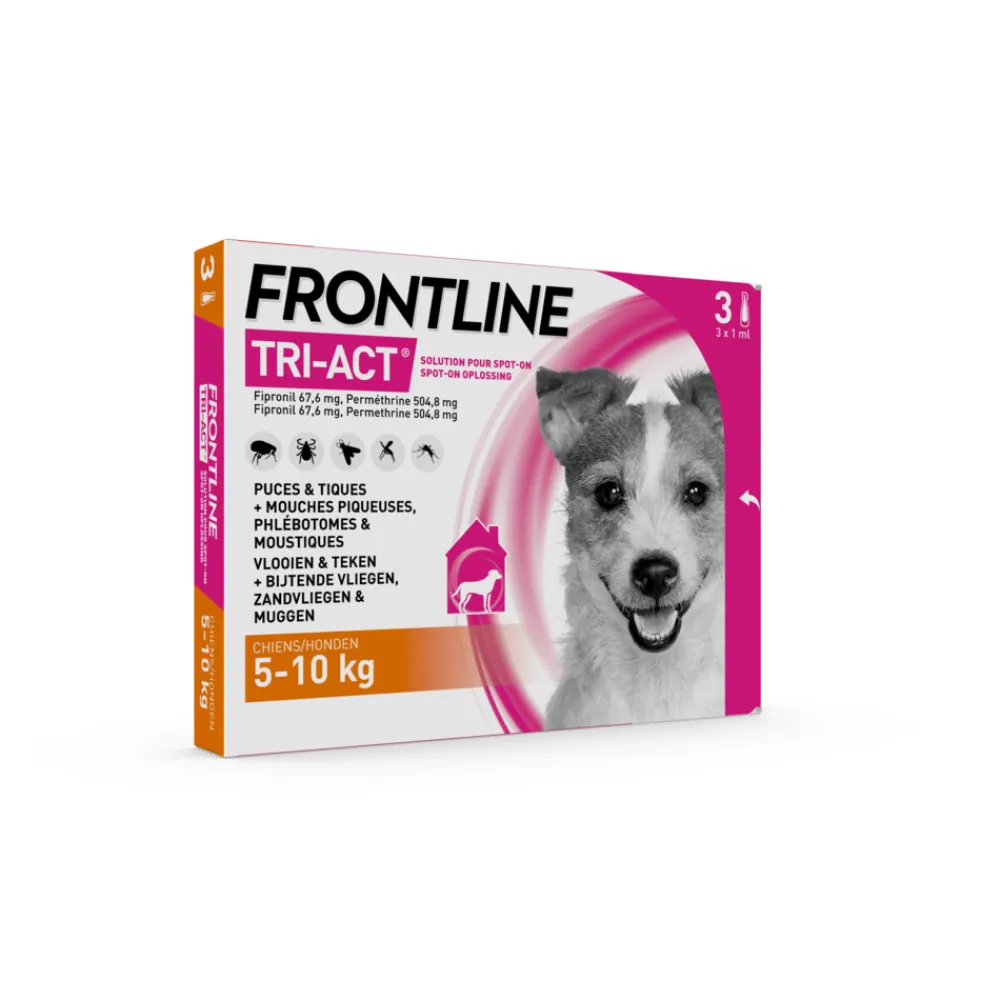 Tri-Act Anti Vlooien en Teken Druppels S 3 pipetten^Frontline Hot