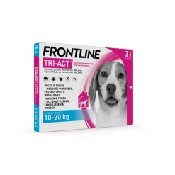 Vlo, Teek & Worm<Frontline Tri-Act Anti Vlooien en Teken Druppels M 3 pipetten