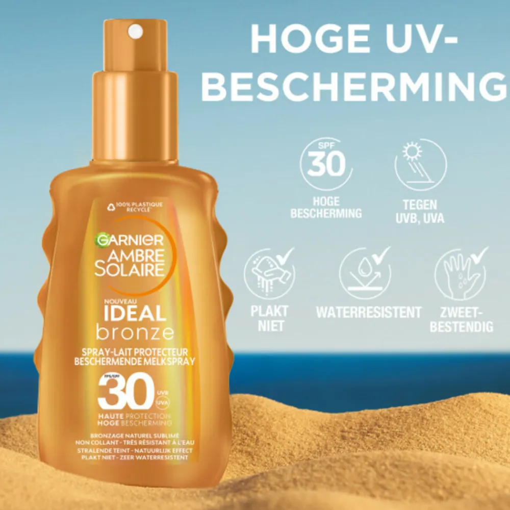 Outlet Ambre Solaire Ideal Bronze Beschermende Melkspray SPF 50 150 ml Zonbescherming