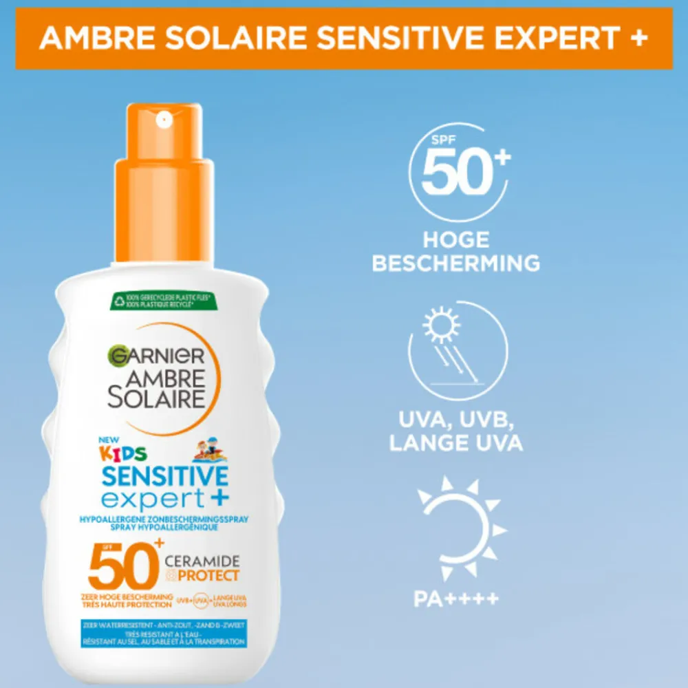 Ambre Solaire Sensitive Expert+ Kids Zonnebrandspray SPF 50+ 150 ml^Garnier Best