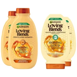 New Loving Blends Honing Goud - Shampoo 2x 300 ml & Conditioner 2x 250 ml – Pakket Conditioner|Shampoo