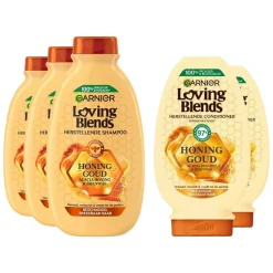 Best Loving Blends Honing Goud - Shampoo 3x 300 ml & Conditioner 2x 250 ml – Pakket Conditioner|Shampoo