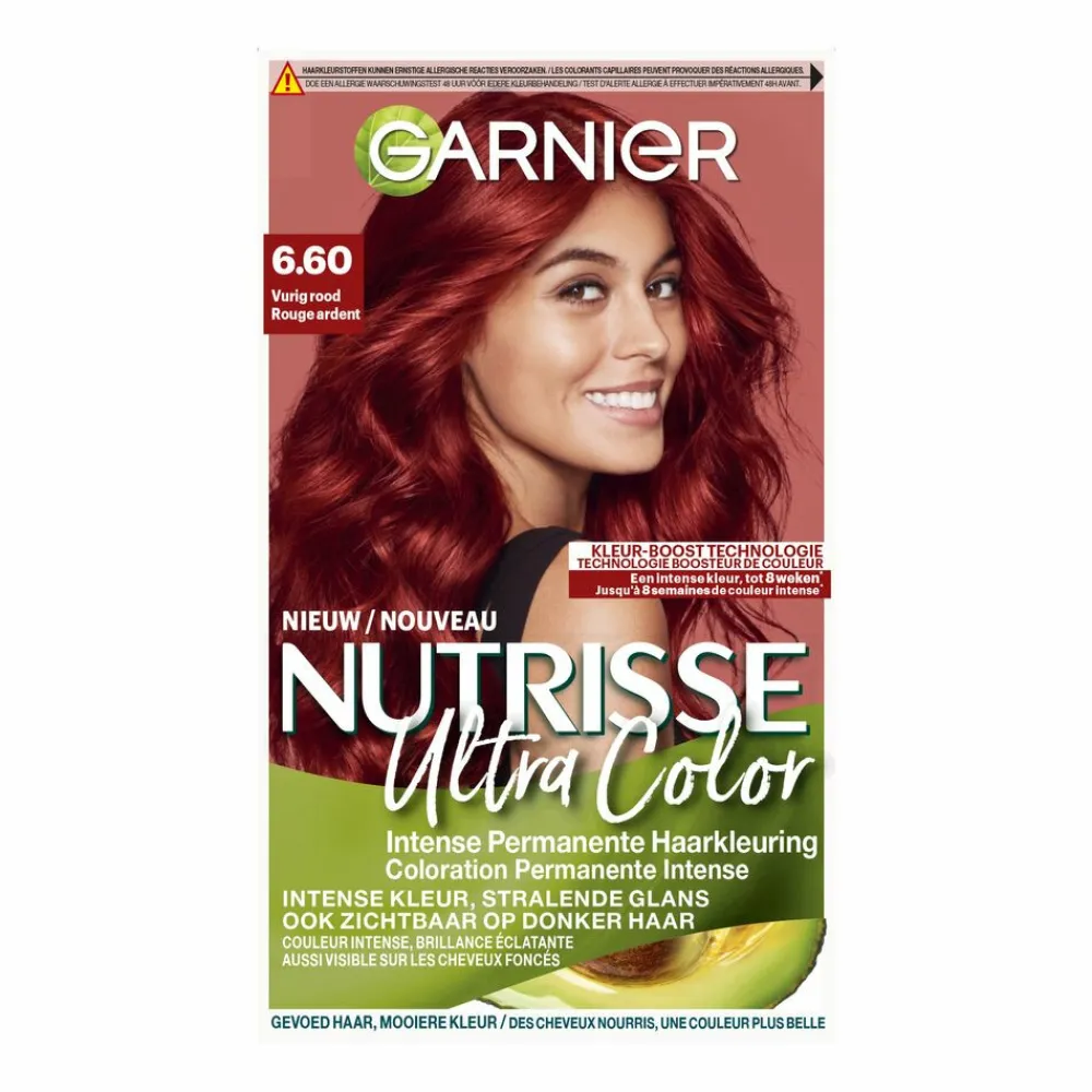 Online Nutrisse Ultra Color Permanente Haarkleuring 6.60 Vurig Rood Haarkleuring