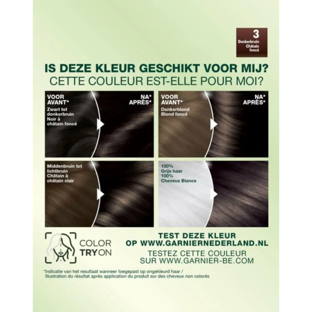 Nutrisse Ultra Crème Permanente Haarkleuring 3.0 Donkerbruin^Garnier New