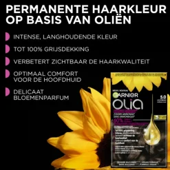 Olia Permanente Crèmekleuring 5.0 Licht Bruin^Garnier Clearance