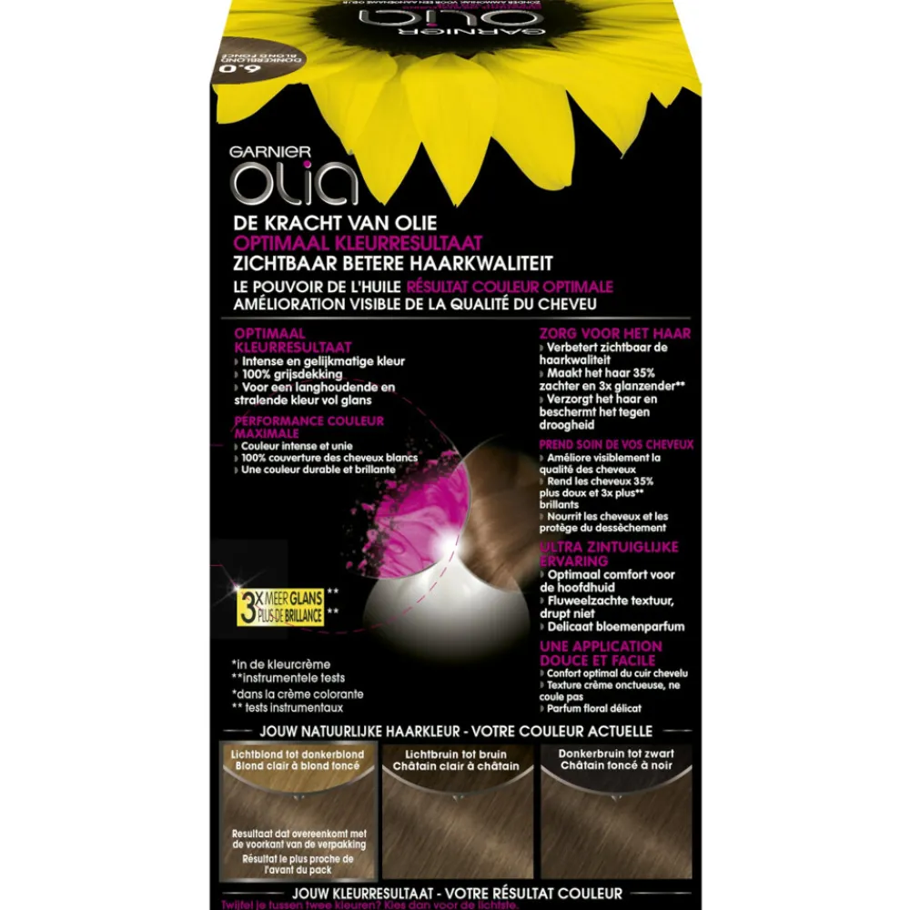 New Olia Permanente Crèmekleuring 6.0 Donkerblond Haarkleuring
