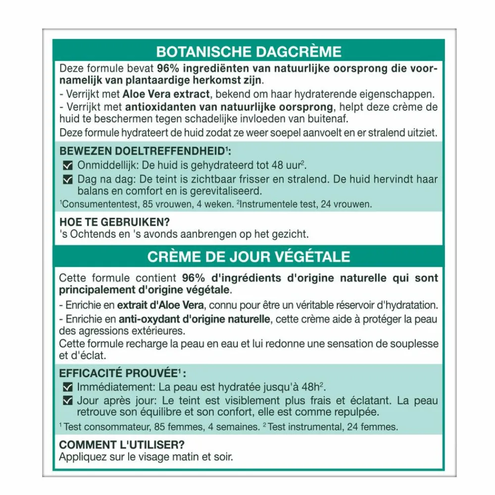 Dag- & Nachtcrème<Garnier SkinActive Aloë Vera Botanische Crème 50 ml