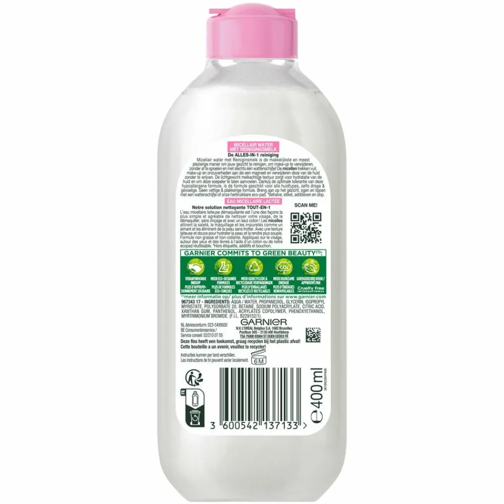 Make-Up Remover|Reiniging<Garnier SkinActive Micellair Reinigingswater met Reinigingsmelk 400 ml
