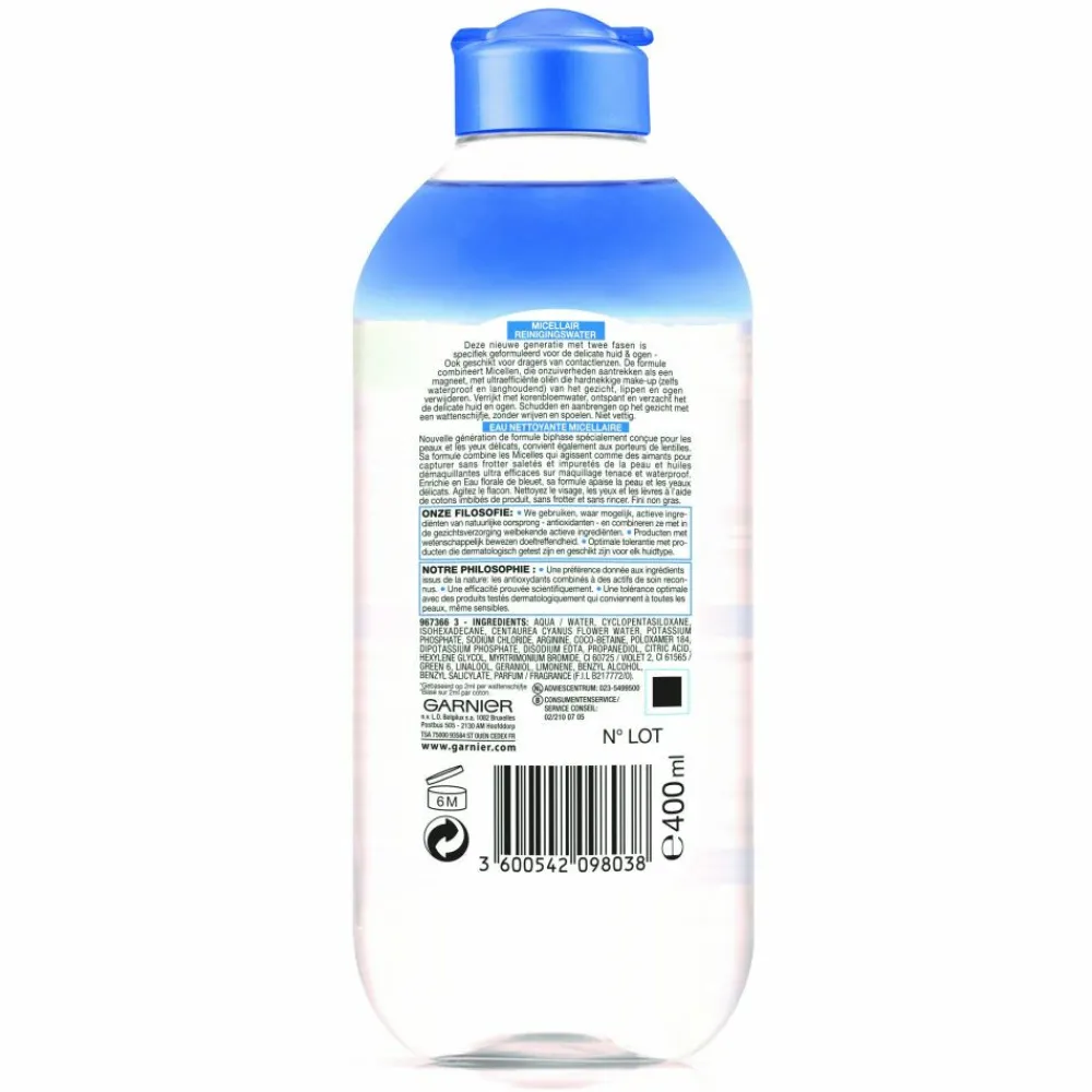 SkinActive Micellair Reinigingswater voor Delicate Huid en Ogen 400 ml^Garnier