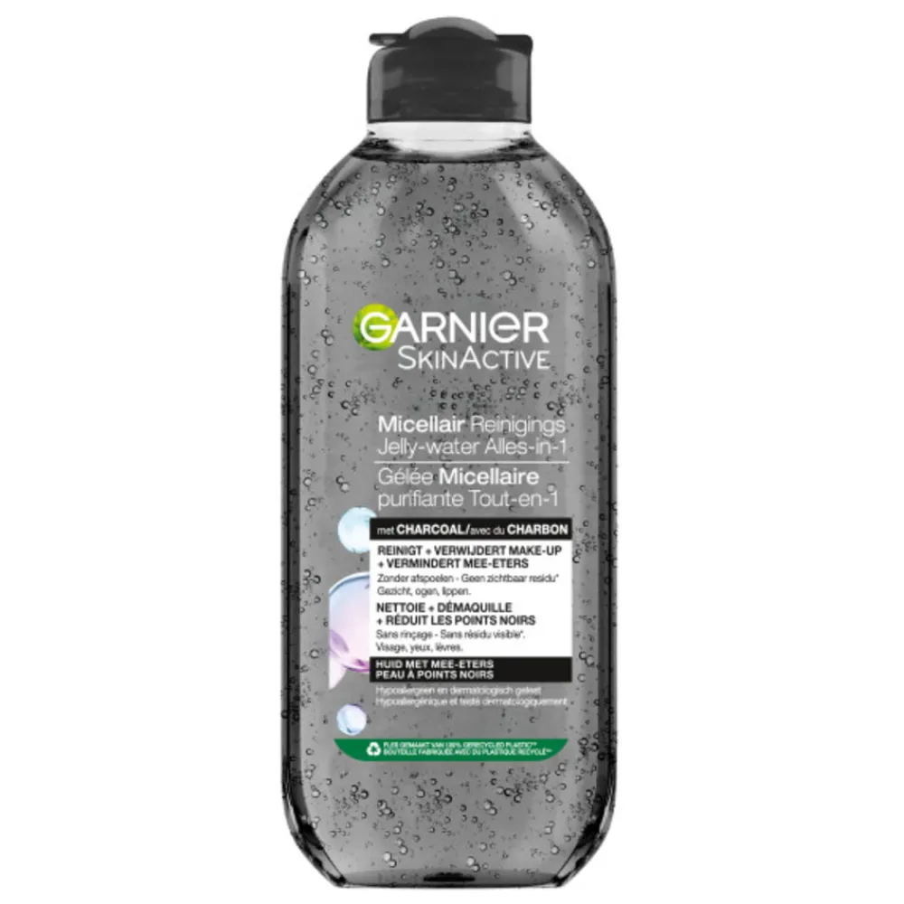 Clearance SkinActive Micellair Reinigingswater Jelly-water Alles-in-1 met Charcoal 400 ml Make-Up Remover|Reiniging
