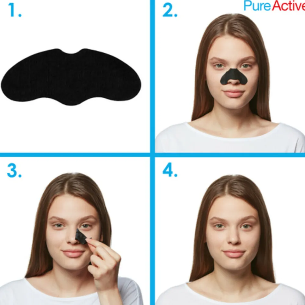 Masker<Garnier SkinActive Pure Active Charcoal Neusstrips 4 stuks