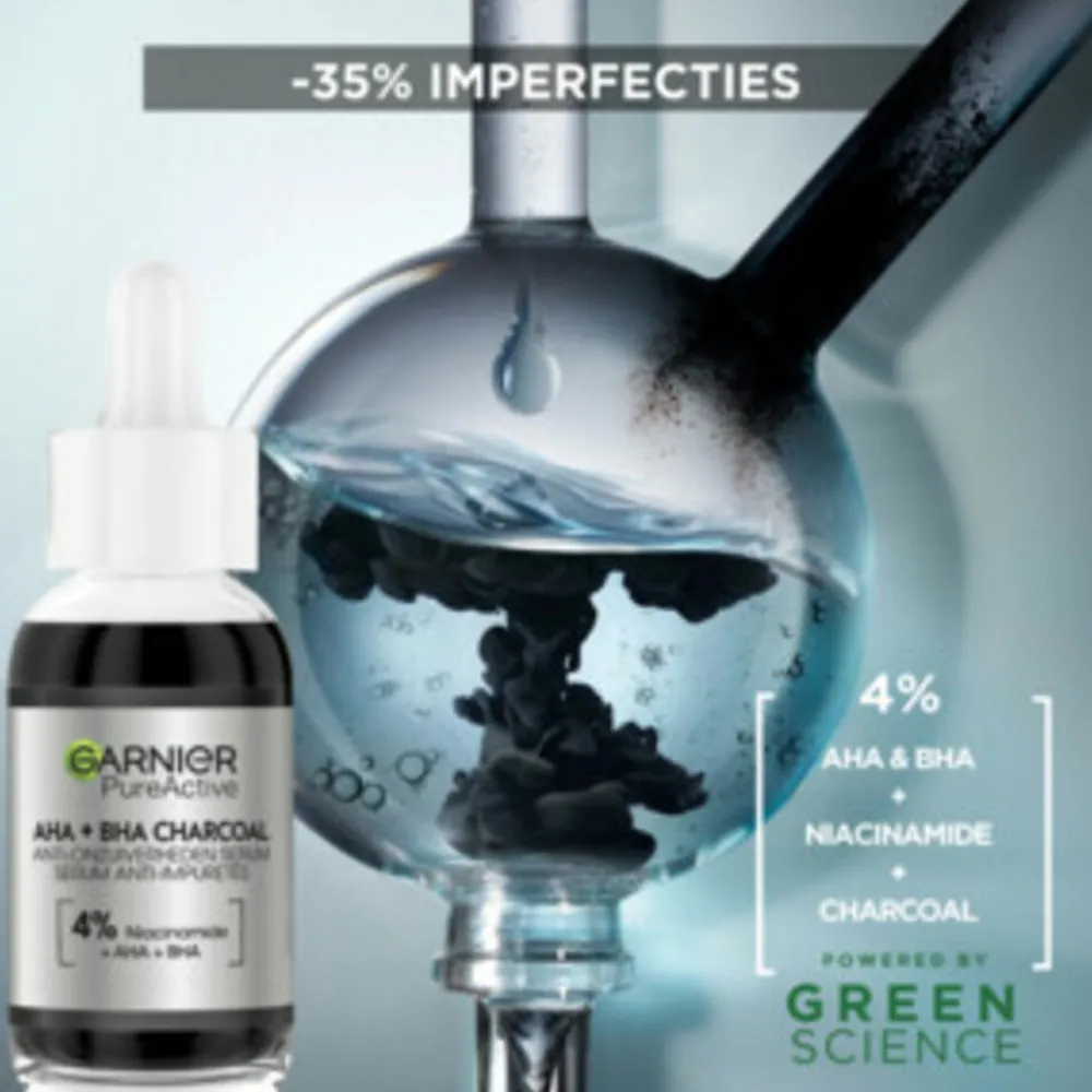 Serum<Garnier SkinActive Pure Active Charcoal Anti-Onzuiverheden Serum 30 ml