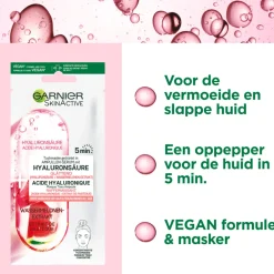 Masker<Garnier SkinActive Tissue Gezichtsmasker Watermeloen & Hyaluronzuur