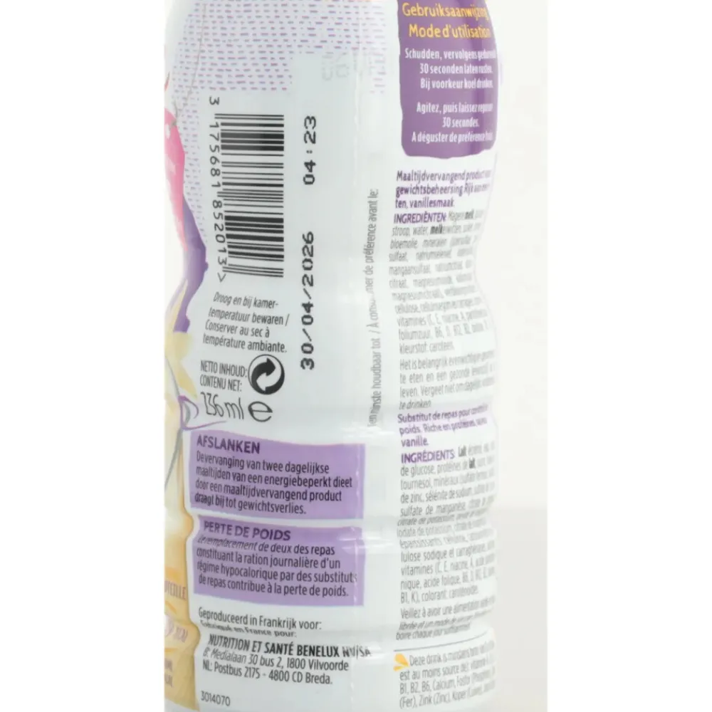 Hot Drinkmaaltijd Vanille 236 ml Dranken