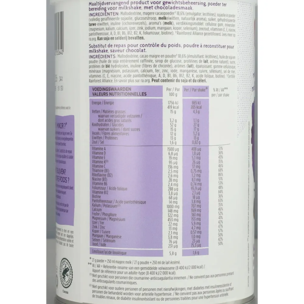 Dranken<Gerlinea Milkshake Chocolade 436 gr