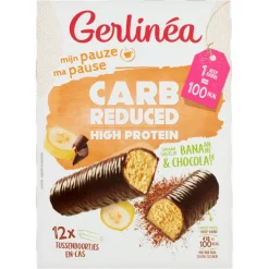 Maaltijdvervangers|Snacks & Tussendoortjes<Gerlinea Repen Banaan & Chocolade 12x31 gr