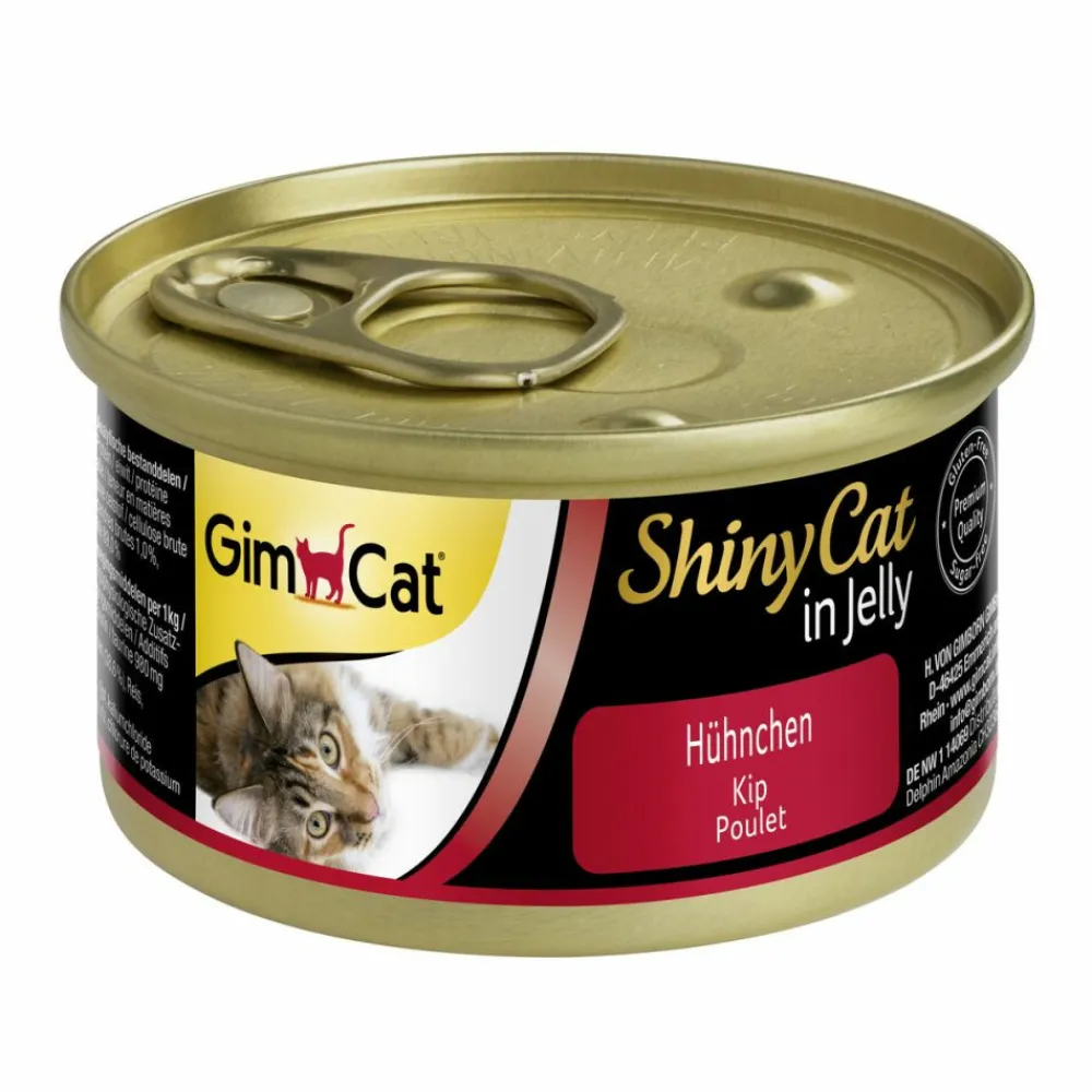 Kattenvoer<GimCat ShinyCat in Jelly Kip 70 gr