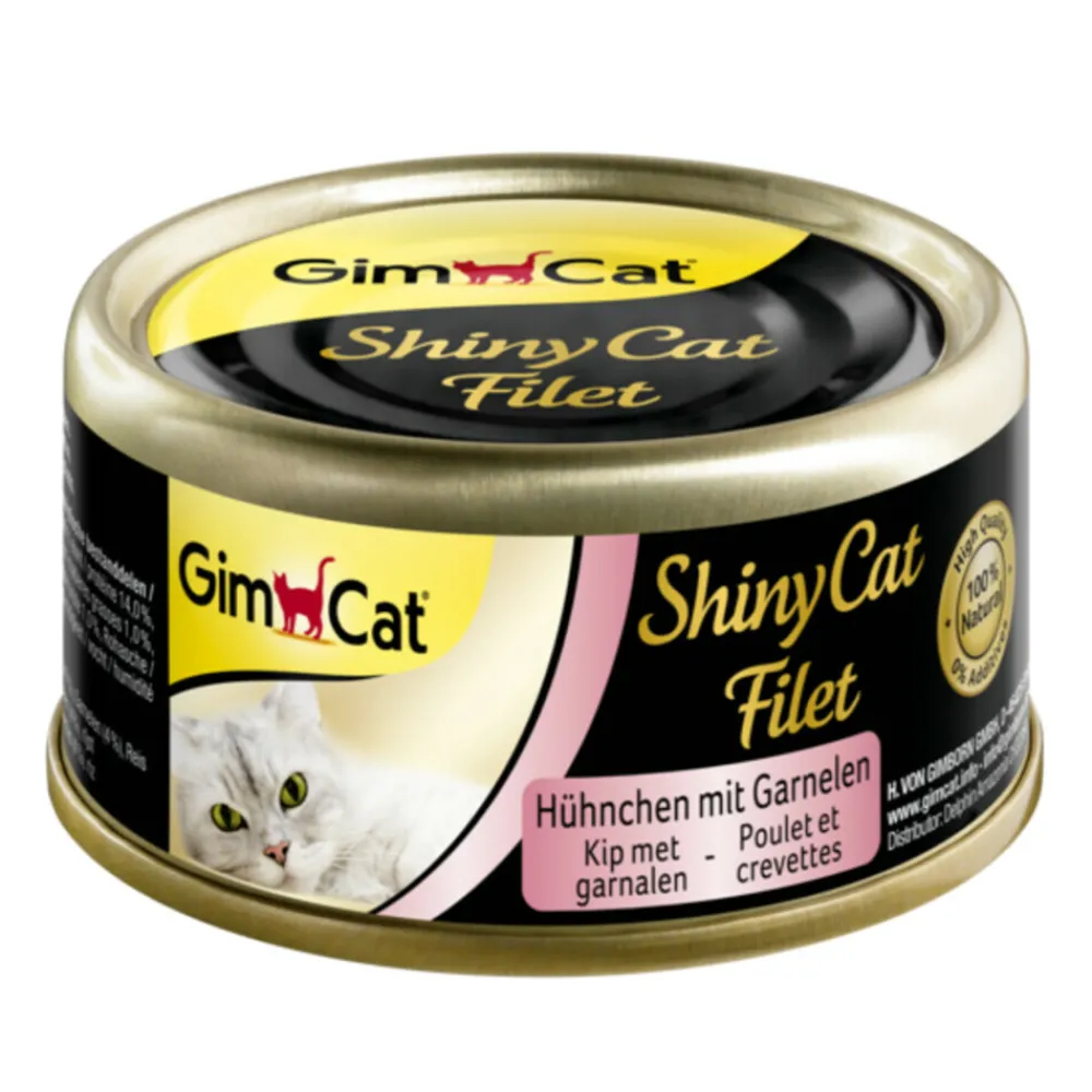 Sale ShinyCat in Jelly Kip & Garnalen 70 gr Kattenvoer