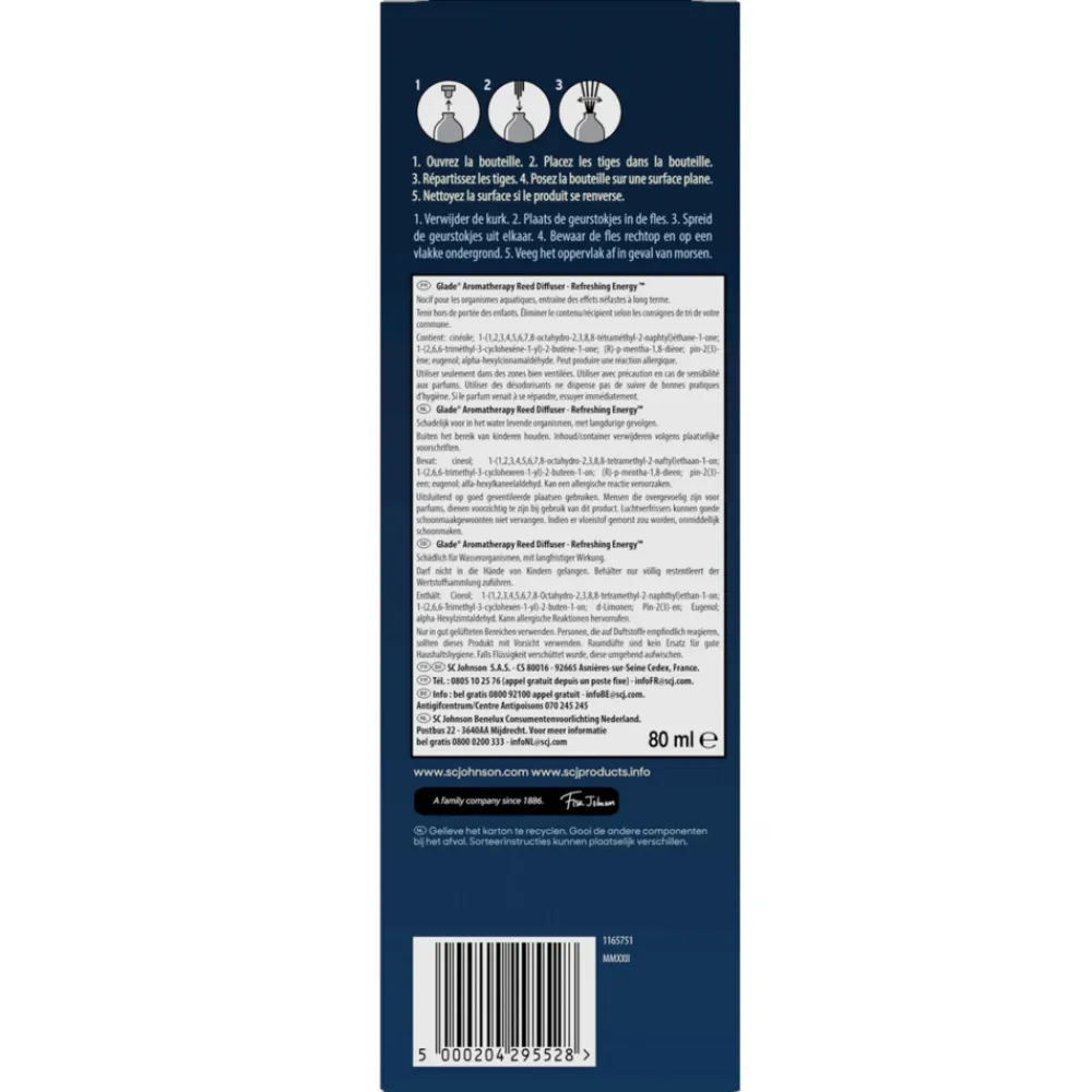 Aromatherapy Geurstokjes Resfreshing Energy 80 ml^Glade New