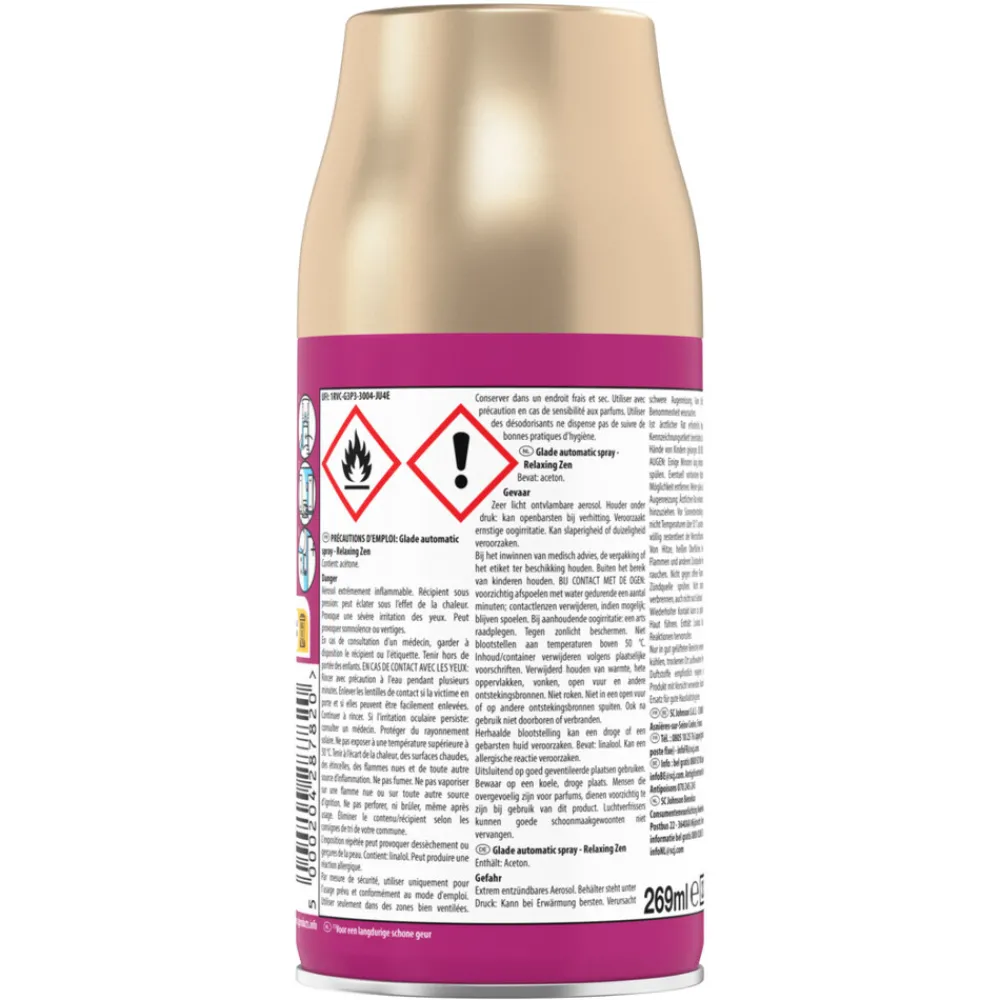 Luchtverfrisser<Glade Automatic Spray Navulling Relaxing Zen 269 ml