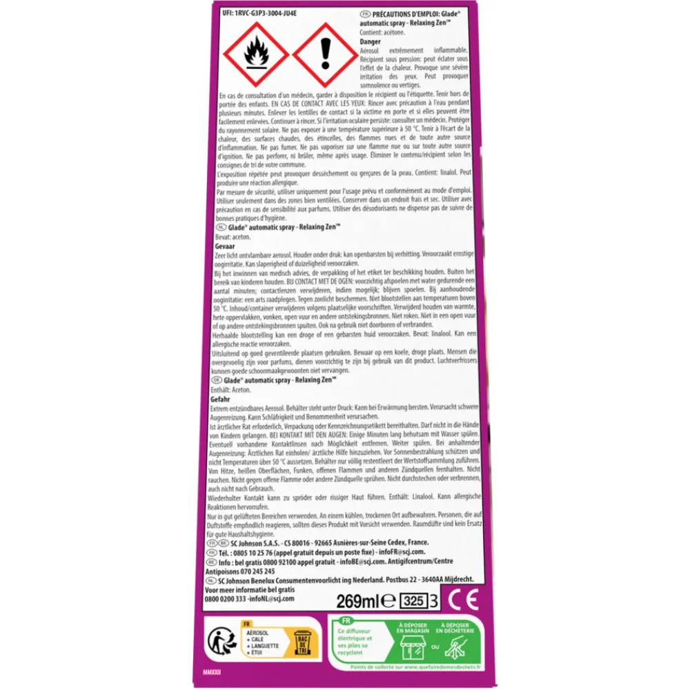 Discount Automatic Spray Relaxing Zen 269 ml Luchtverfrisser