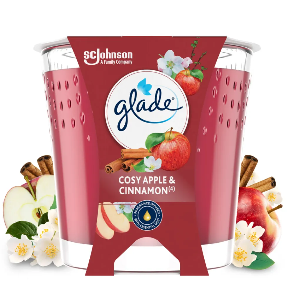 Vegan Geurkaars Cosy Apple & Cinnamon 100% Raapzaadwax 112 gr^Glade Online