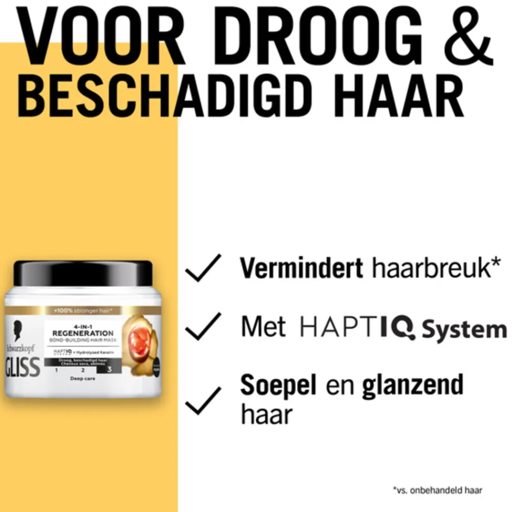 Haarmasker Total Repair Intense-Repair 400 ml^Gliss Hot