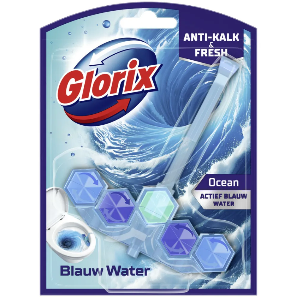 Toiletblok Blauw Water Ocean^Glorix Discount