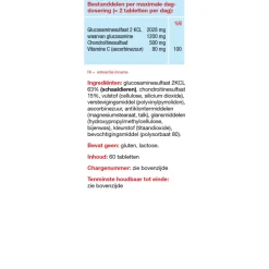 Hot Glucosamine 60 tabletten Speciale Bestanddelen